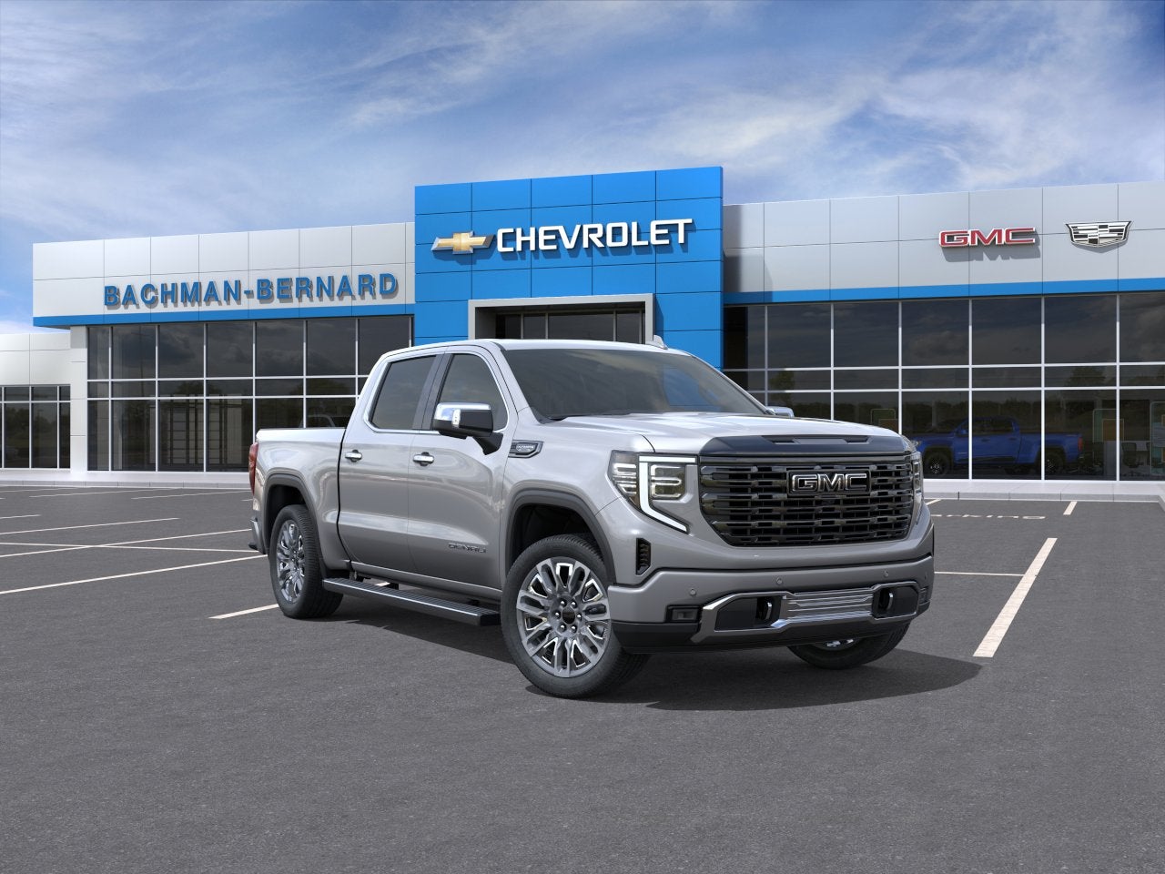 2026 GMC Sierra 1500 Denali Ultimate in Sterling Metallic — front three-quarter view