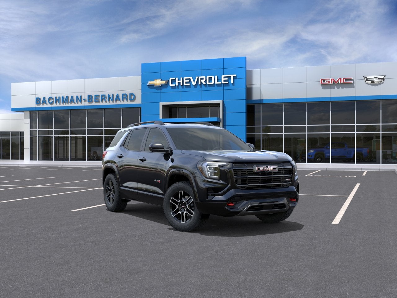 2026 GMC Terrain AT4 in Ebony Twilight Metallic — front three-quarter view