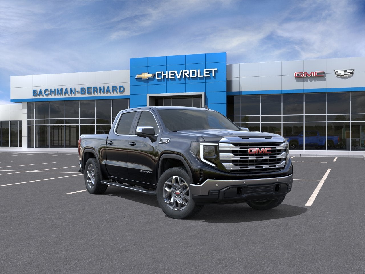 2026 GMC Sierra 1500 SLE in Onyx Black — front three-quarter view