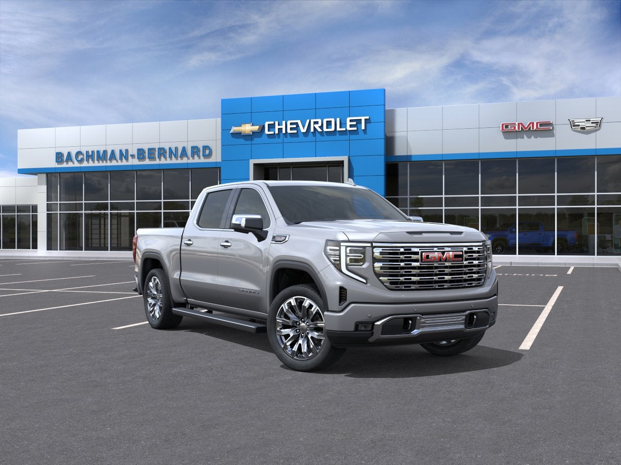 2026 GMC Sierra 1500 Denali in Sterling Metallic — front three-quarter view